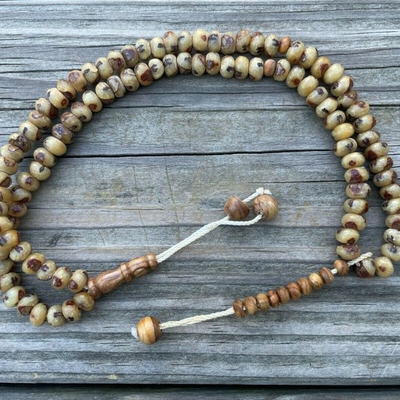 Prayer Beads Misbah Real Date Pit Religious Muslim Beads W/ Lock - Picture 3 of 9